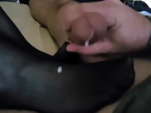 Stocking Footjob and Cum on Toes